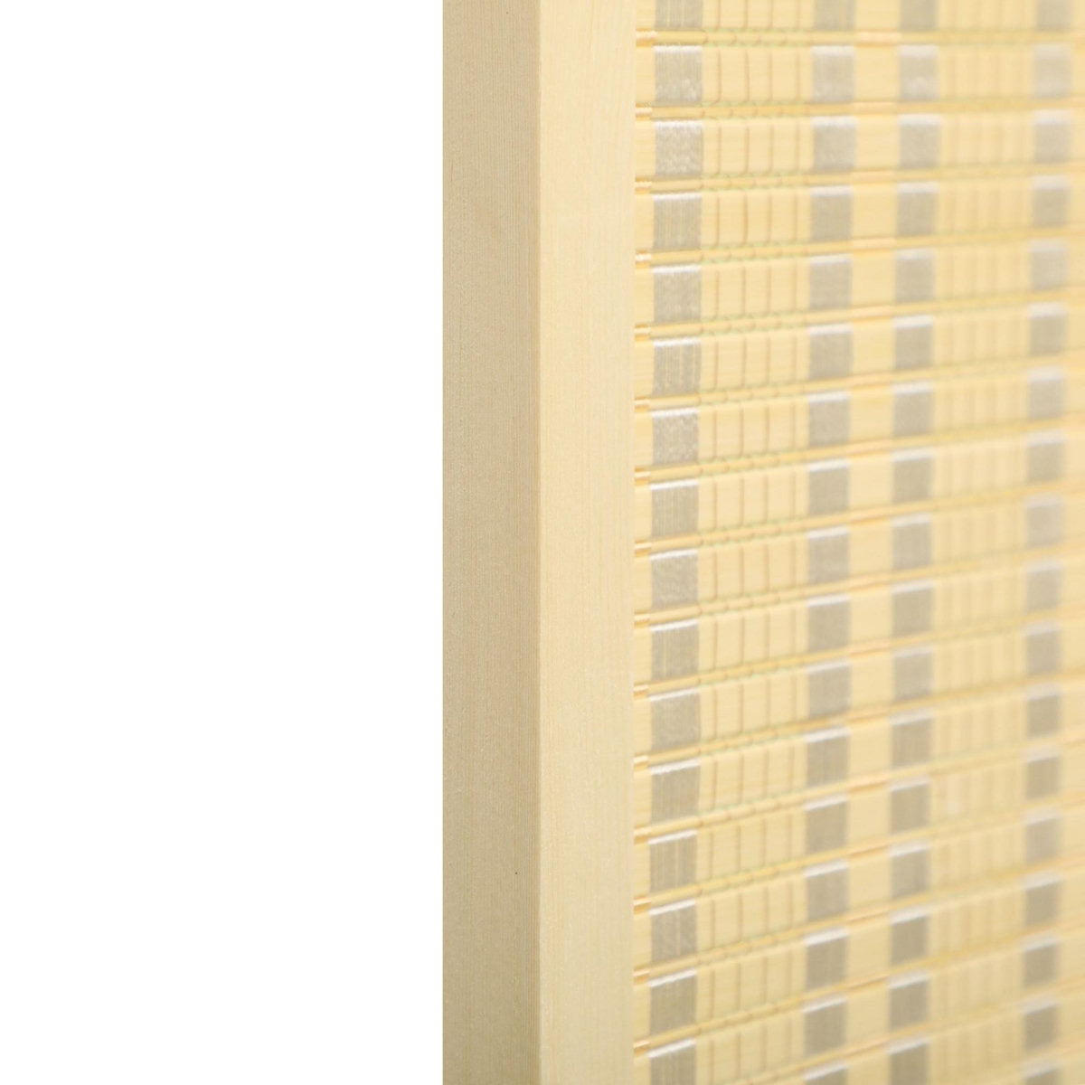 HOMCOM Paravent intérieur séparateur de pièce pliable 4 panneaux dim. 180L x 180H cm bois pin bambou coton