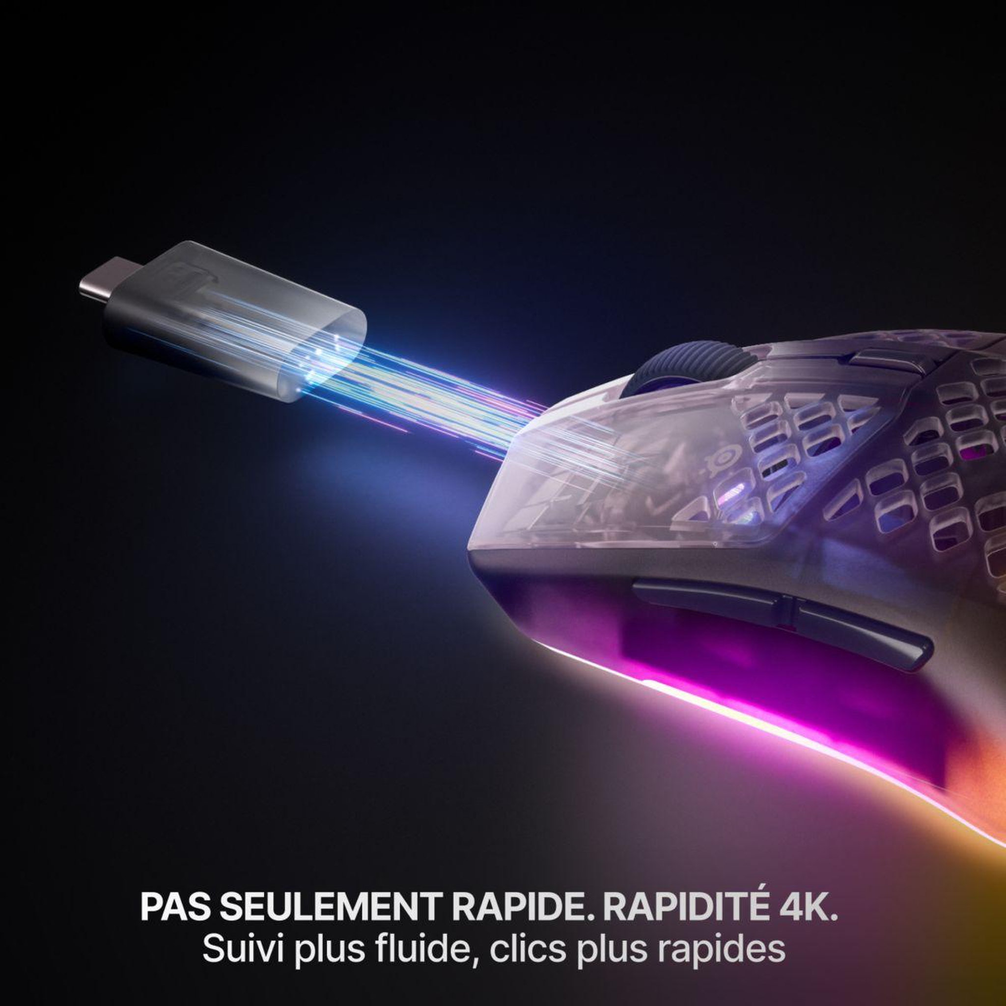 Voir la diapositive 3 : STEEL SERIES Souris gamer sans fil aerox 3 wl gen 2 - shadow
