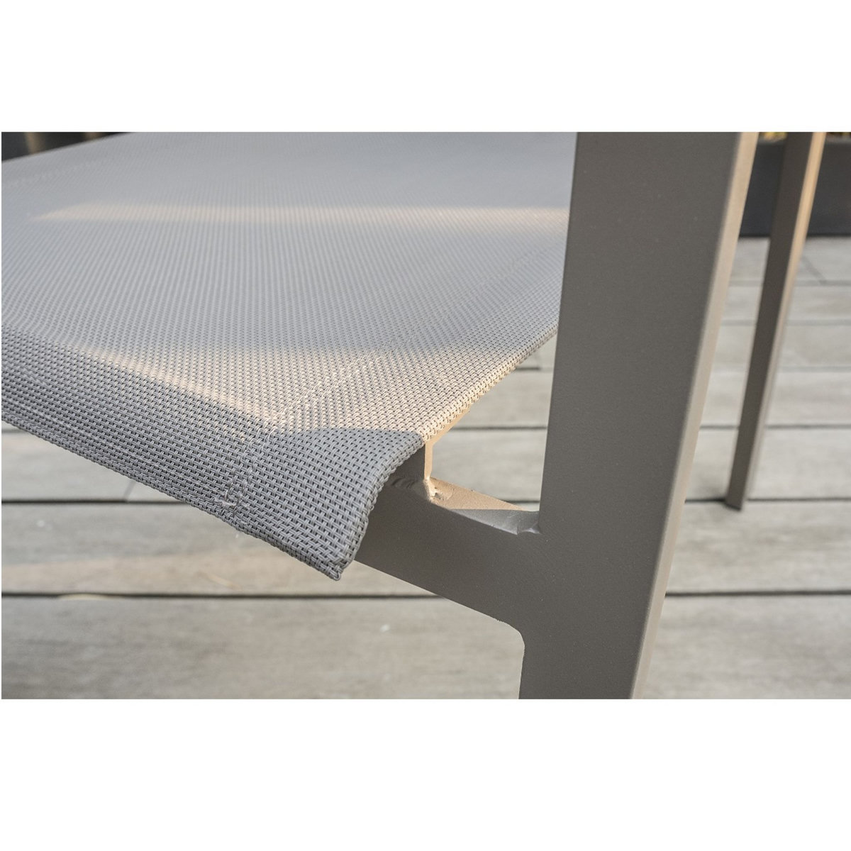 DCB GARDEN Fauteuil de jardin empilable aluminium ZAHARA