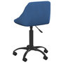 Voir la diapositive 4 : VIDAXL Chaise de bureau Bleu Velours