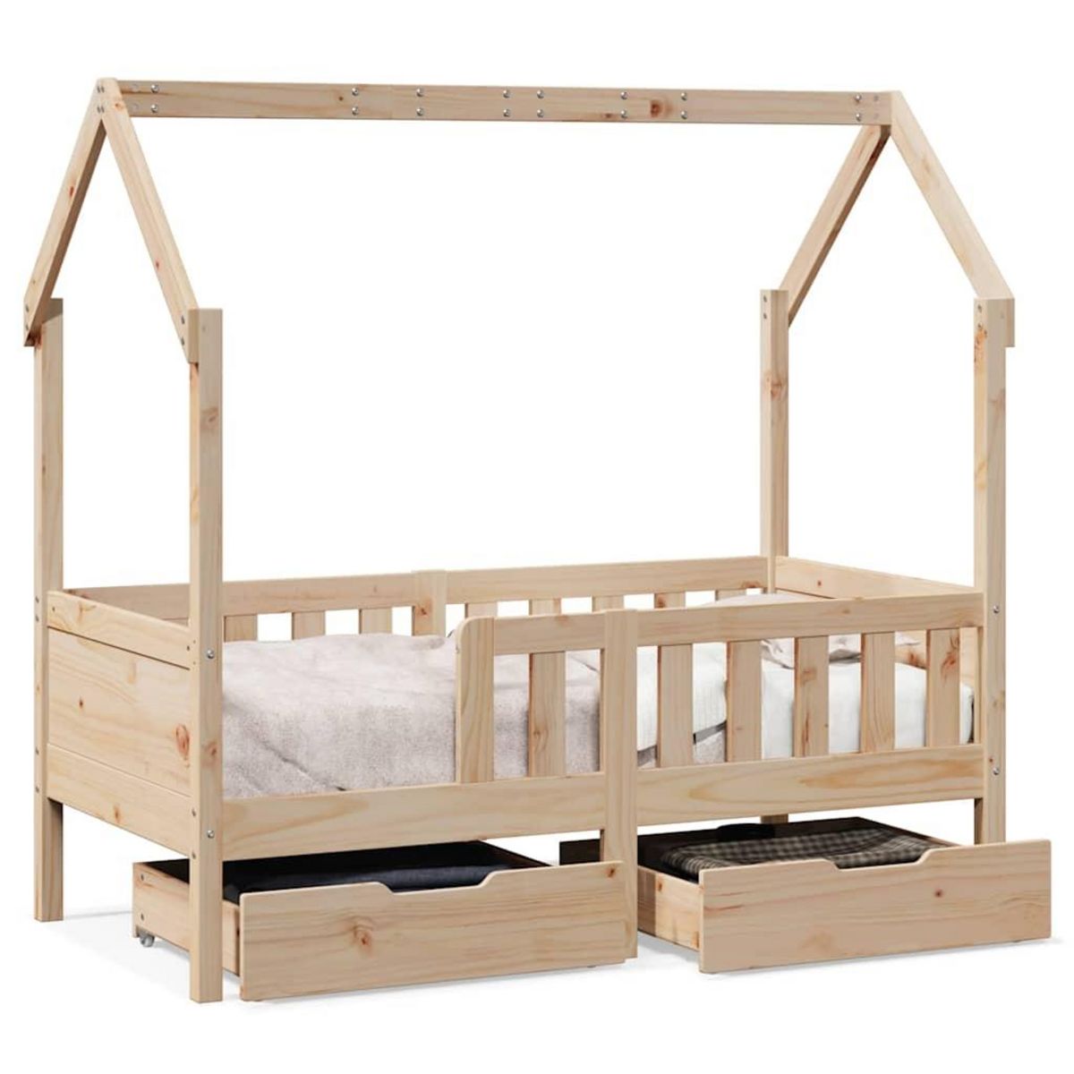 VIDAXL Cadre de lit enfant avec tiroirs sans matelas 80x160 cm bois