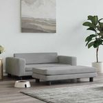 VIDAXL Lit pour chien avec extension gris clair 100x50x30 cm velours