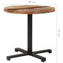 Voir la diapositive 6 : VIDAXL Table de bistro Carree Ø80x75 cm Bois de recuperation massif
