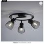 Voir la diapositive 4 : OSTARIA Plafonnier 3 spots Phenix