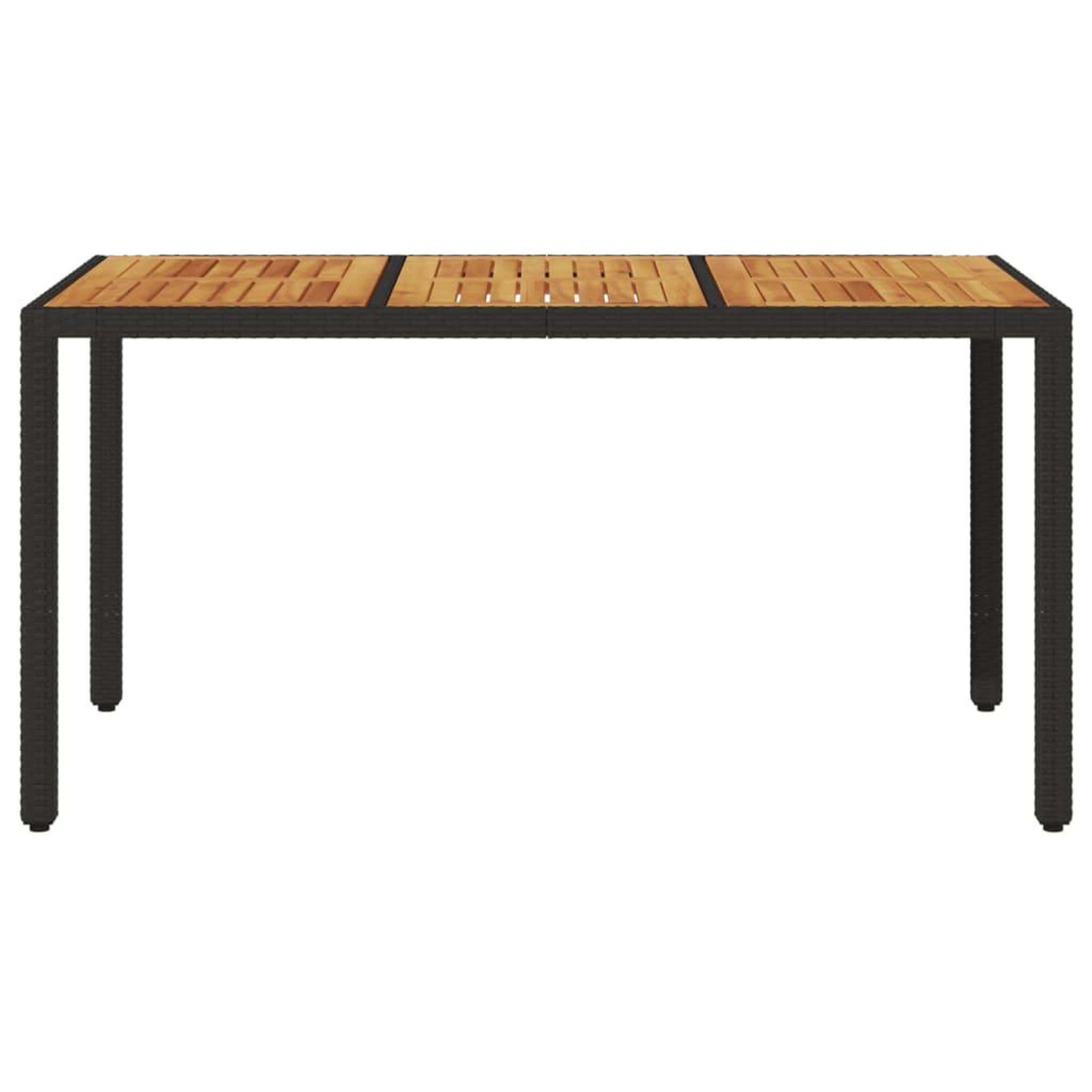 Voir la diapositive 4 : VIDAXL Table de jardin et dessus en bois d'acacia noir resine tressee