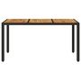Voir la diapositive 4 : VIDAXL Table de jardin et dessus en bois d'acacia noir resine tressee