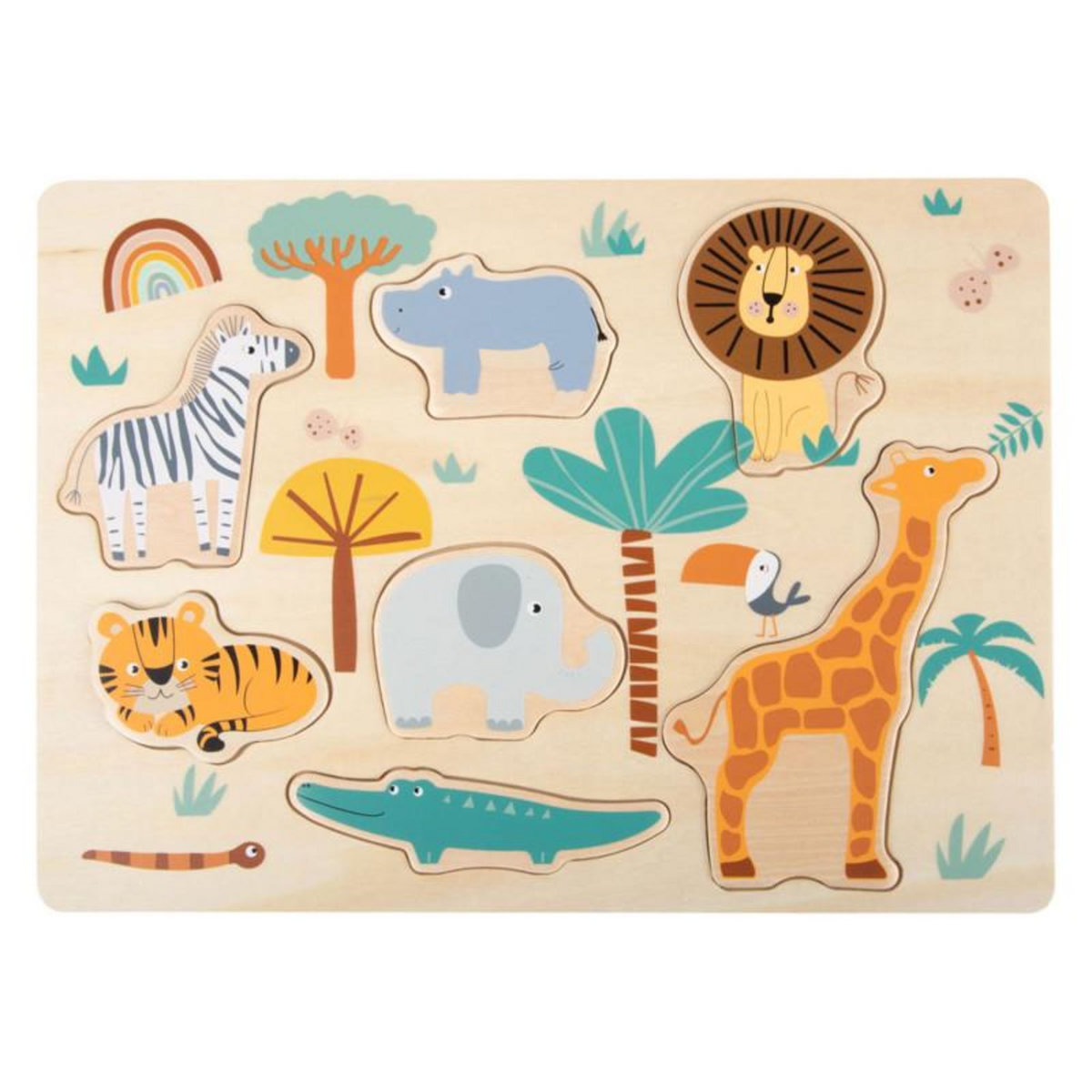 SMALL FOOT Small Foot - Wooden Puzzle Safari 11701