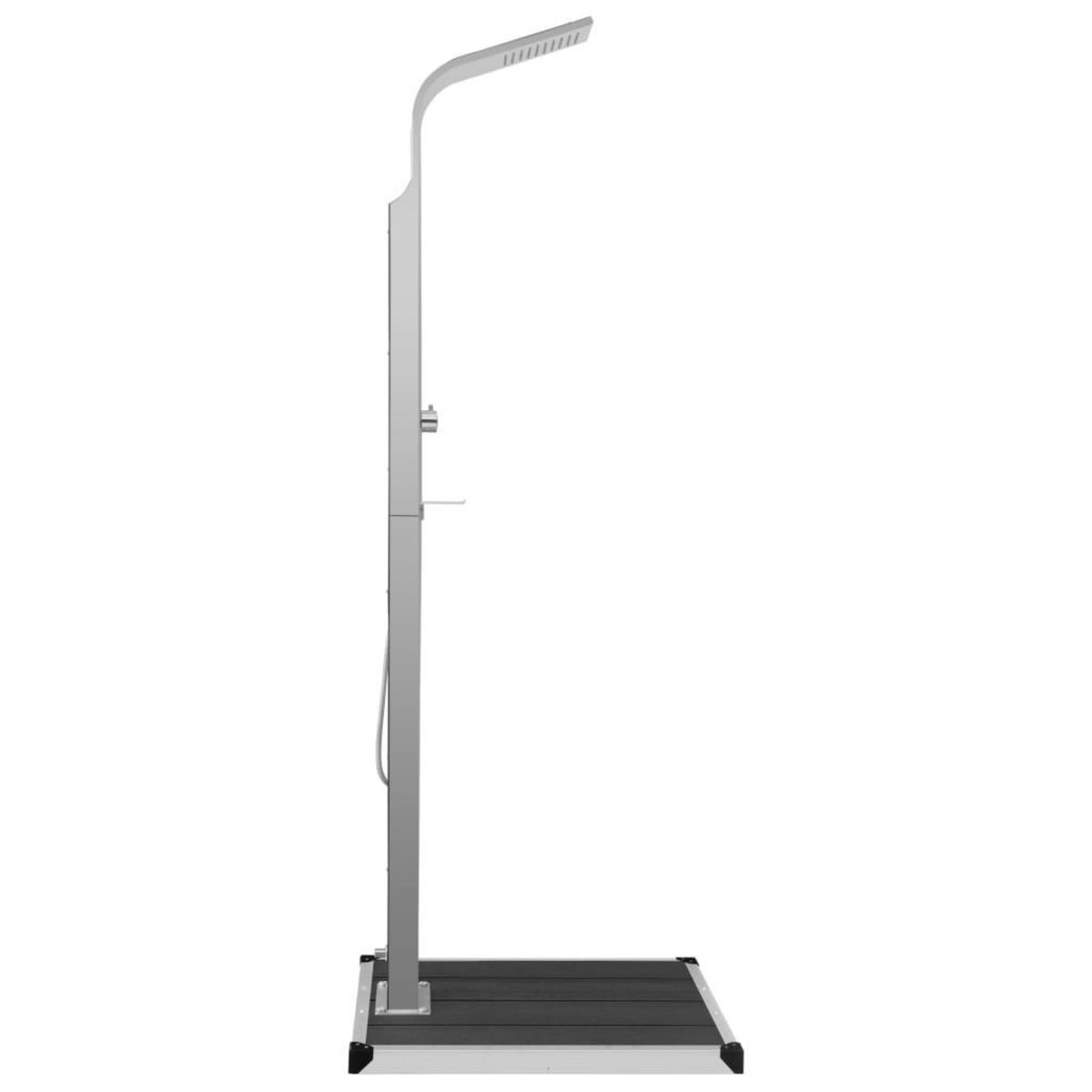 VIDAXL Douche d'exterieur avec receveur de douche WPC Acier inoxydable