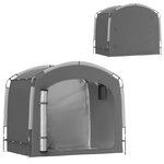 OUTSUNNY Abri vélo - tente vélo - tente de rangement extérieur - dim. 205 x 140 x 188 cm - fibre de verre oxford gris