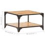 Voir la diapositive 6 : VIDAXL Table basse 60x60x35 cm Bois de manguier massif