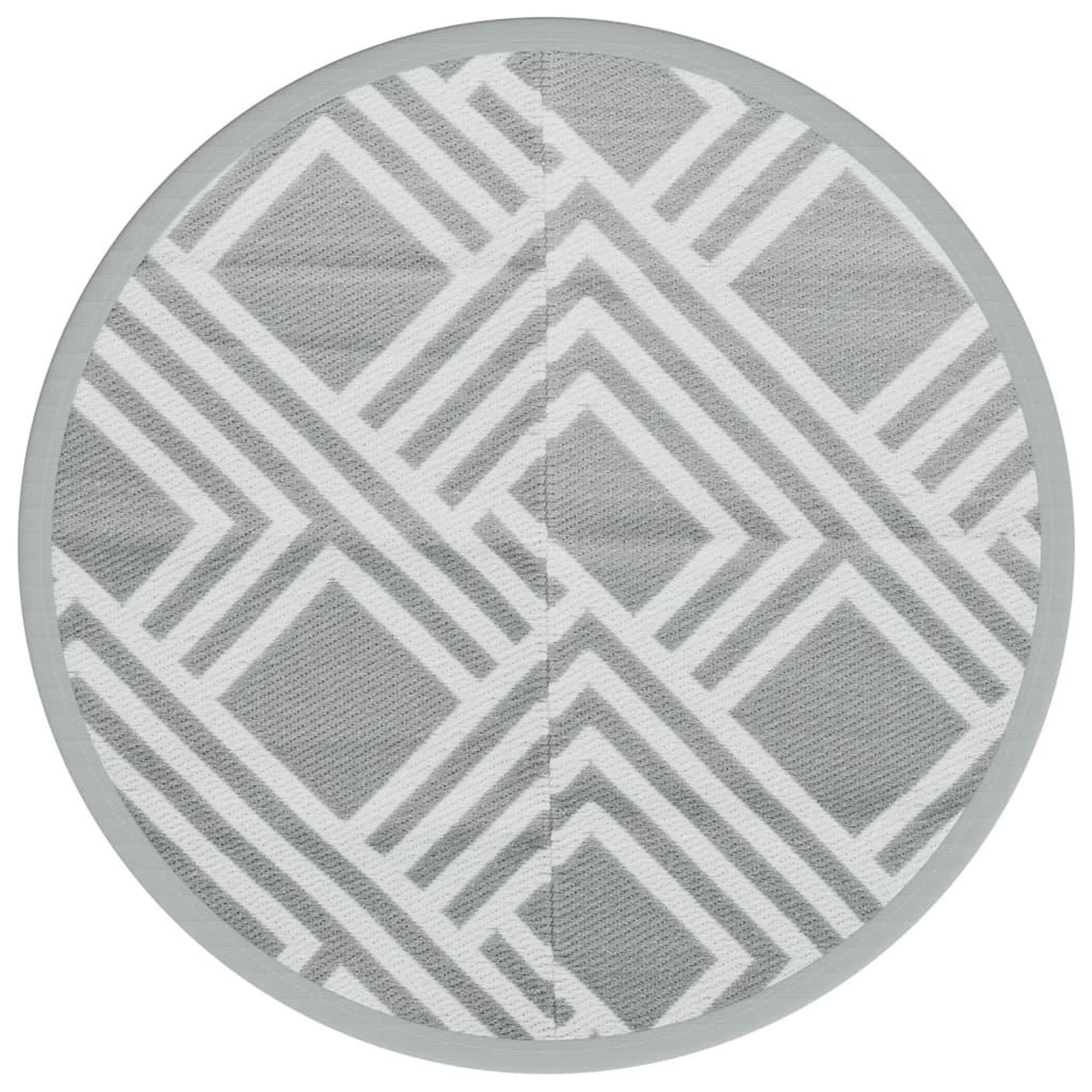 Voir la diapositive 2 : VIDAXL Tapis d'exterieur ARAKIL gris Ø160 cm PP