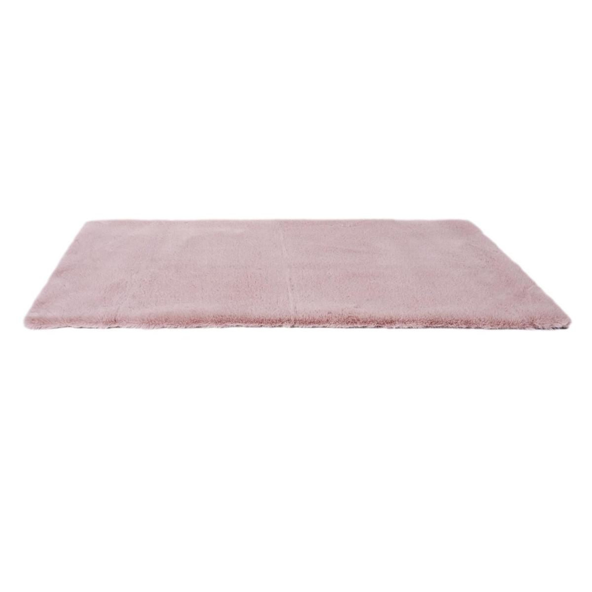 Voir la diapositive 2 : The Home Deco Factory Tapis imitation fourrure  fin  60x110cm rose
