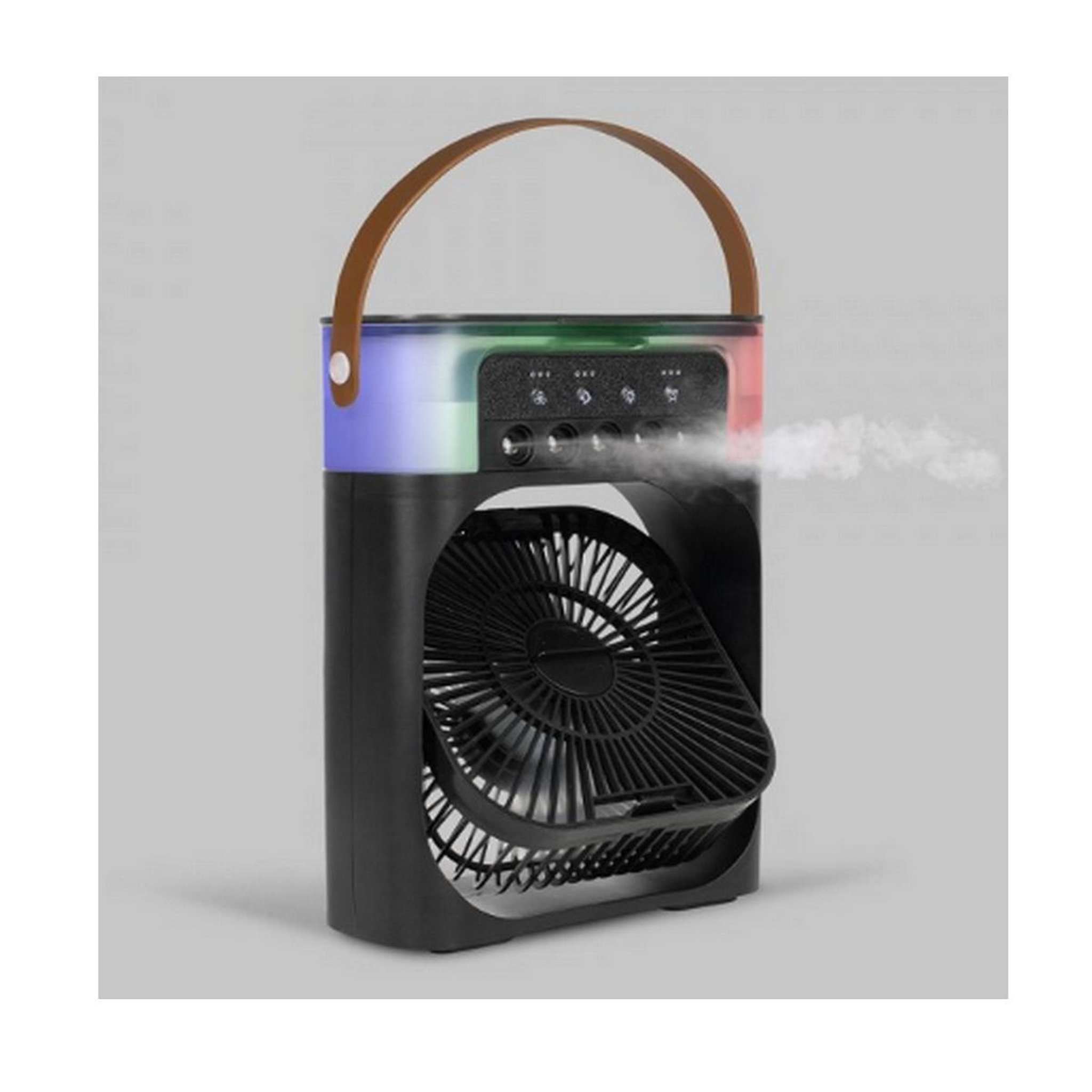 Voir la diapositive 2 : LIVOO Ventilateur brumisateur de table 10w 3 vitesses noir - DOM513N