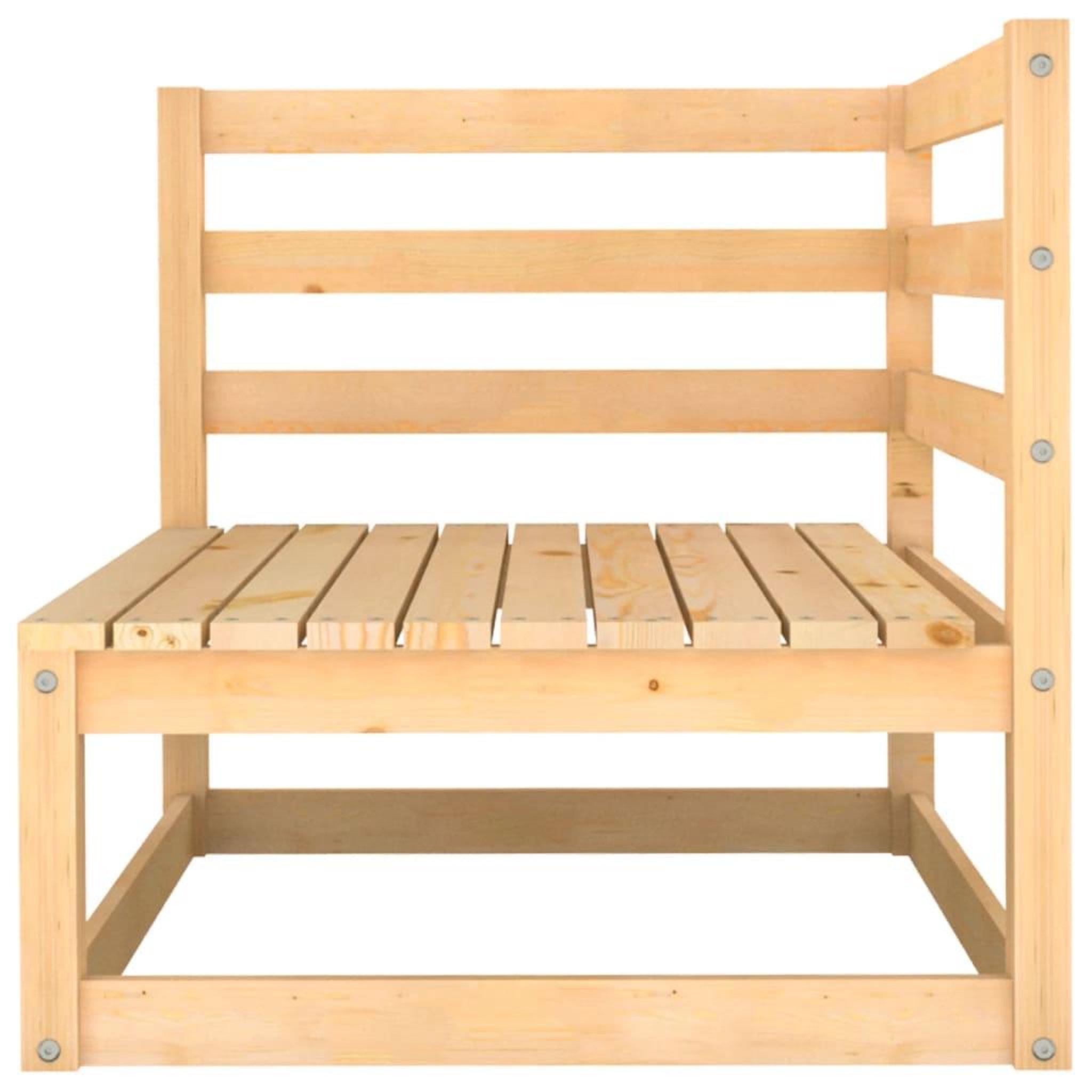 Voir la diapositive 2 : VIDAXL Canape 2 places de jardin avec coussins bois de pin massif