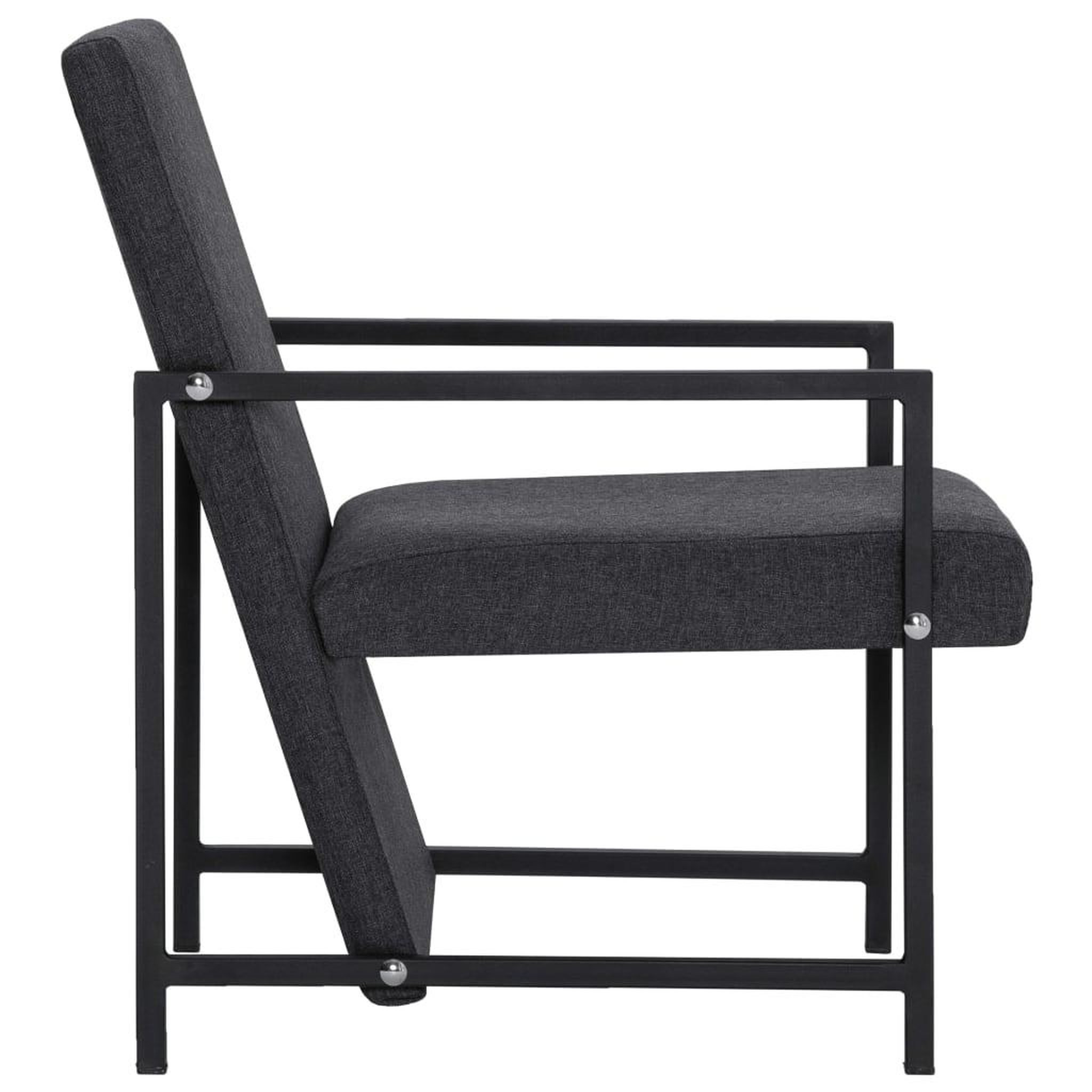 Voir la diapositive 4 : VIDAXL Fauteuil gris tissu