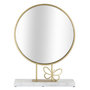 Voir la diapositive 1 : Paris Prix Miroir sur Pied en Marbre  Butterfly  39cm Or