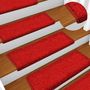 Voir la diapositive 5 : VIDAXL Tapis d'escalier 30 pcs 65x21x4 cm Rouge