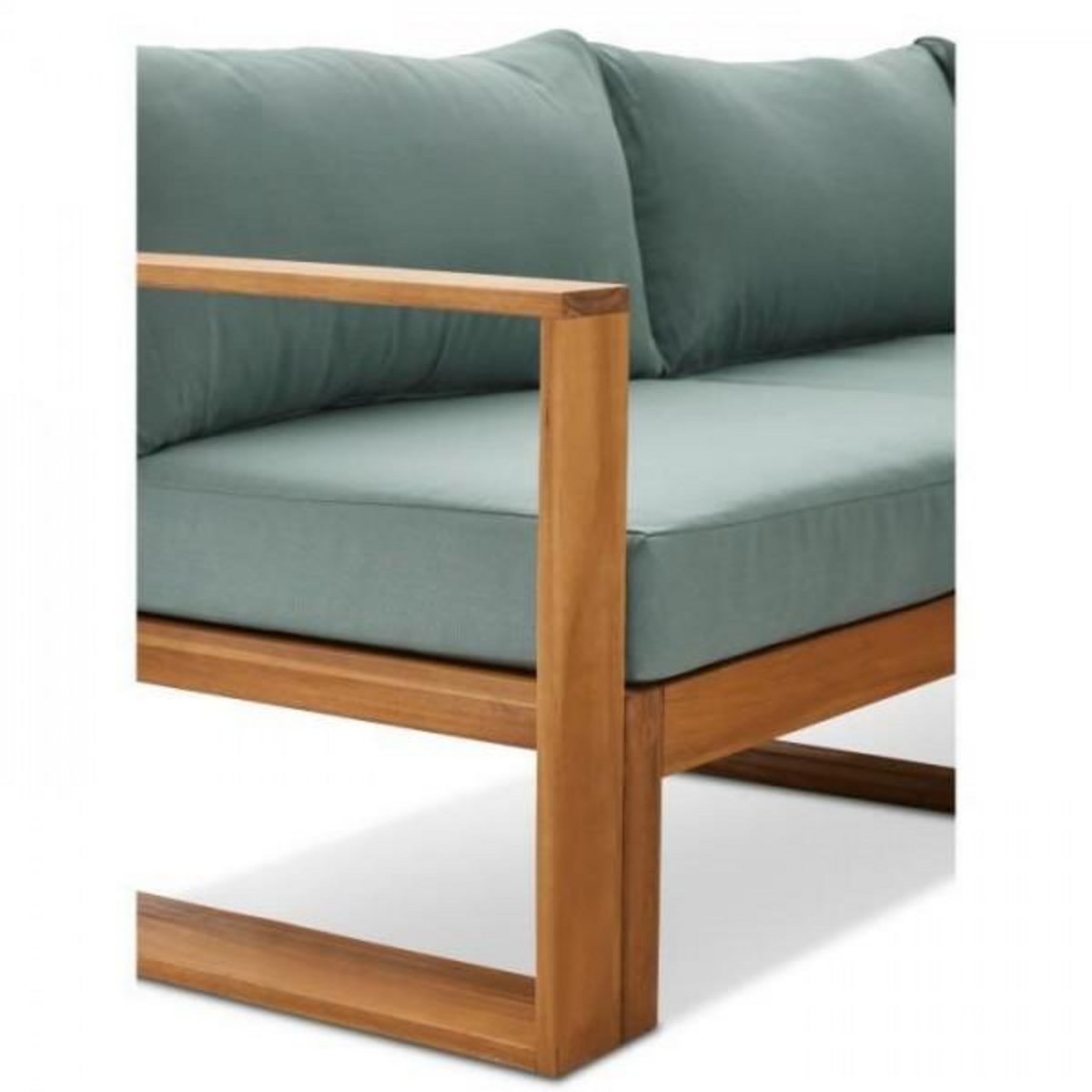 BOCARNEA Salon de jardin en bois d'Acacia FSC - 6 personnes - Levata - Vert d'eau