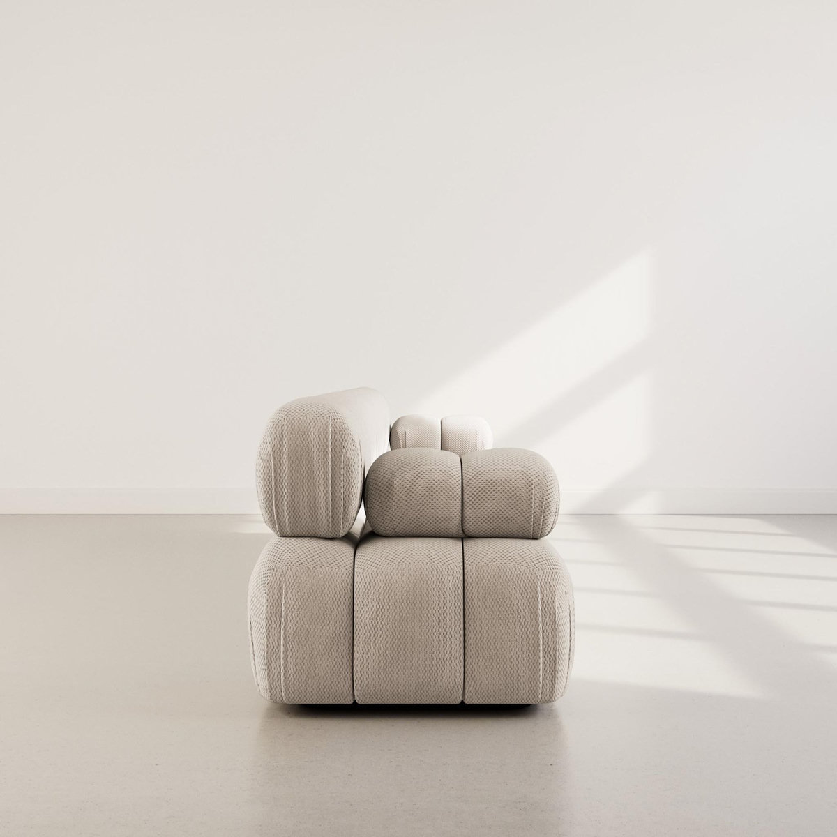 LISA DESIGN Ruby - canapé droit modulable 3 places en velours texturé