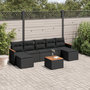 Voir la diapositive 1 : VIDAXL Salon de jardin 8 pcs avec coussins noir resine tressee