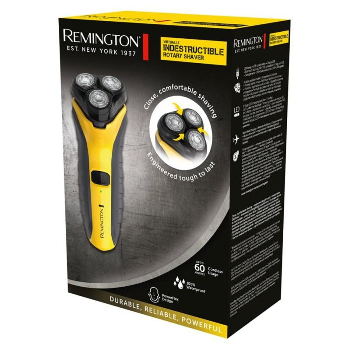 REMINGTON Rasoir électrique Remington Rasoir rotatif Virtually Indestructible PR1855