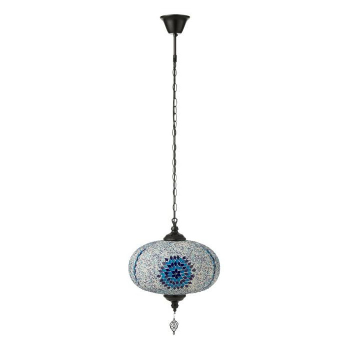 Paris Prix Lampe Suspension Mosaïque  Neal  30cm Bleu