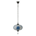 Paris Prix Lampe Suspension Mosaïque  Neal  30cm Bleu