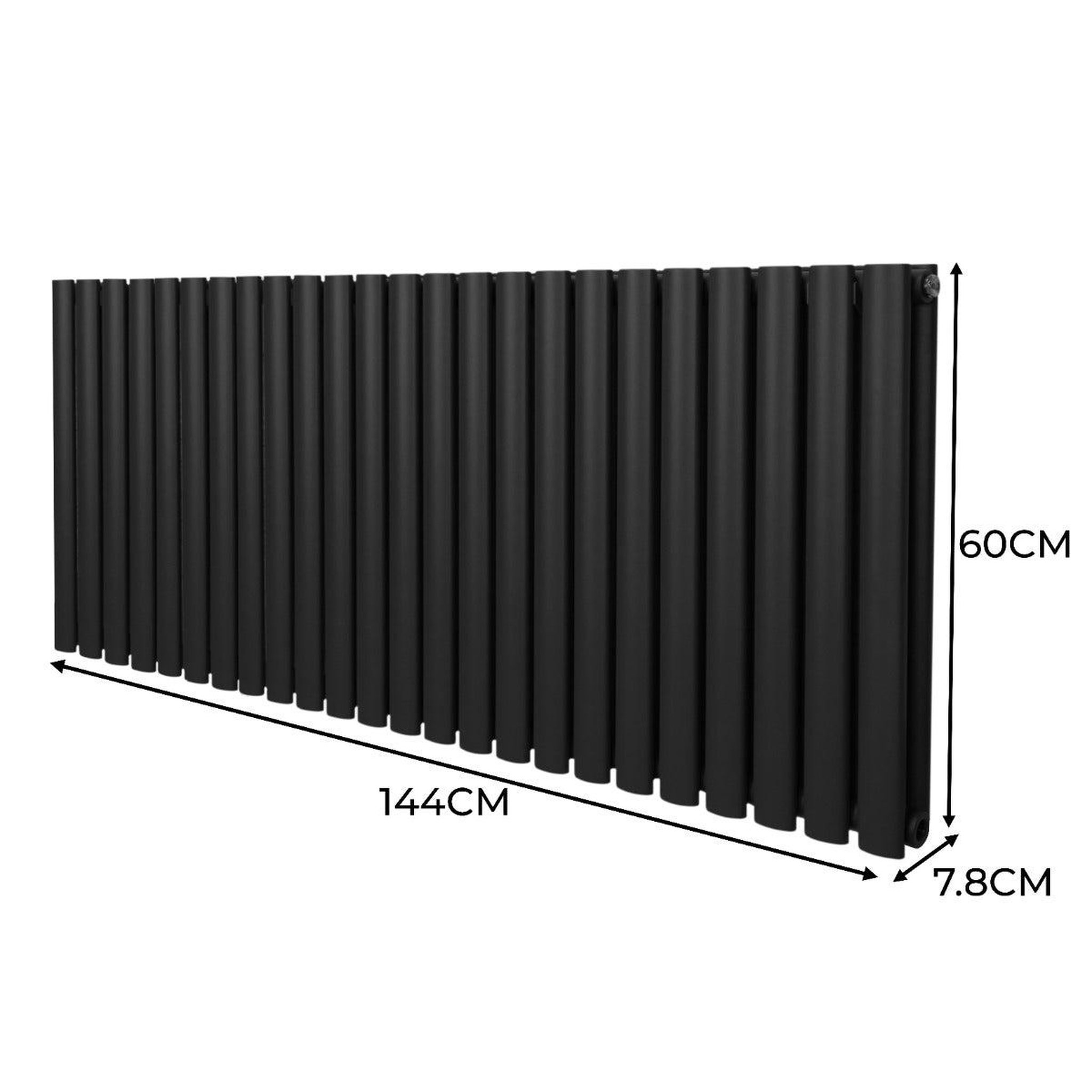 Voir la diapositive 5 : MONSTERSHOP Radiateur à colonnes ovales & robinet, 2 panneaux - 600 x 1440 mm