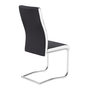 Voir la diapositive 3 : IDIMEX Lot de 4 chaises de salle à manger ALBA, en tissu - Noir et blanc