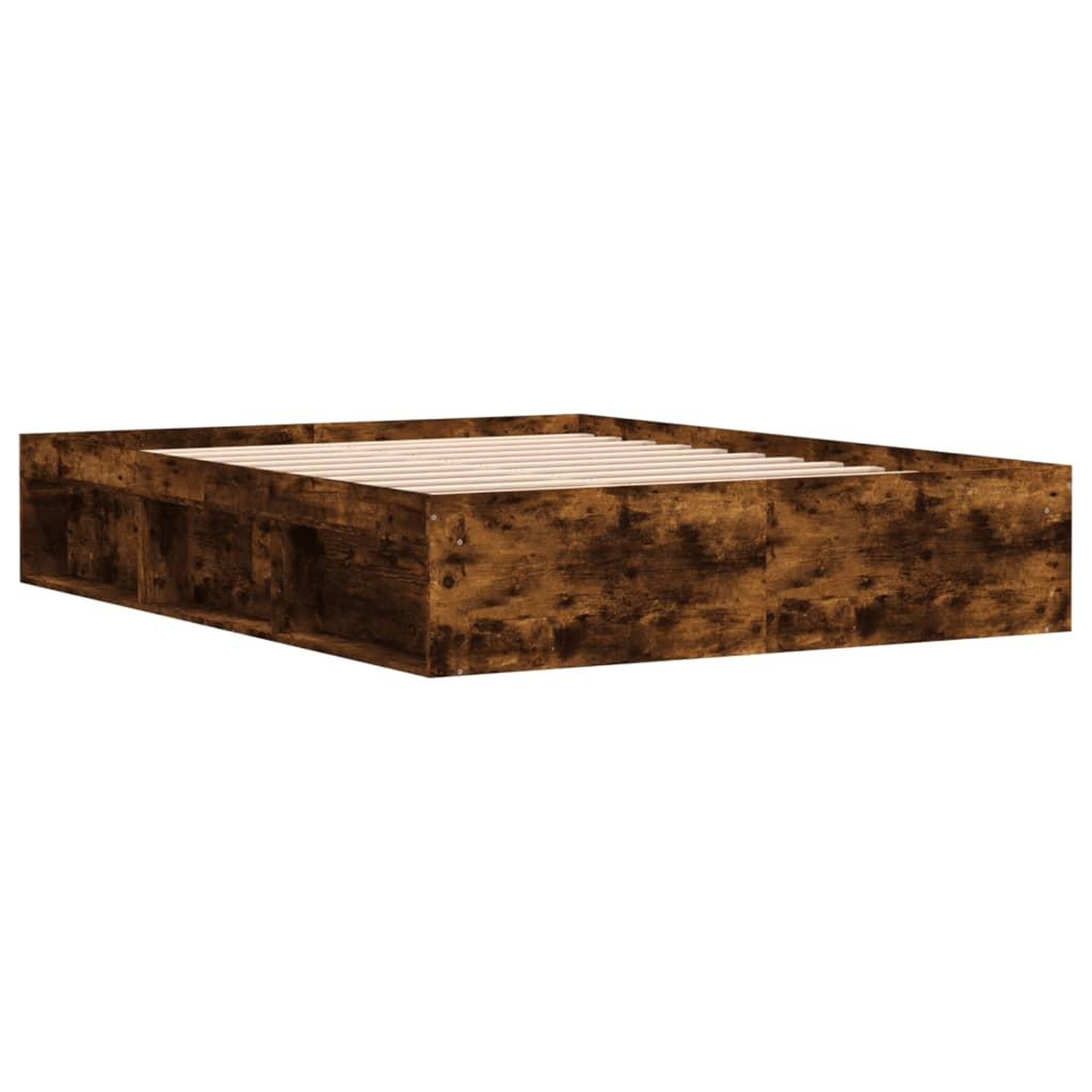 Voir la diapositive 5 : VIDAXL Cadre de lit sans matelas chene fume 140x200 cm