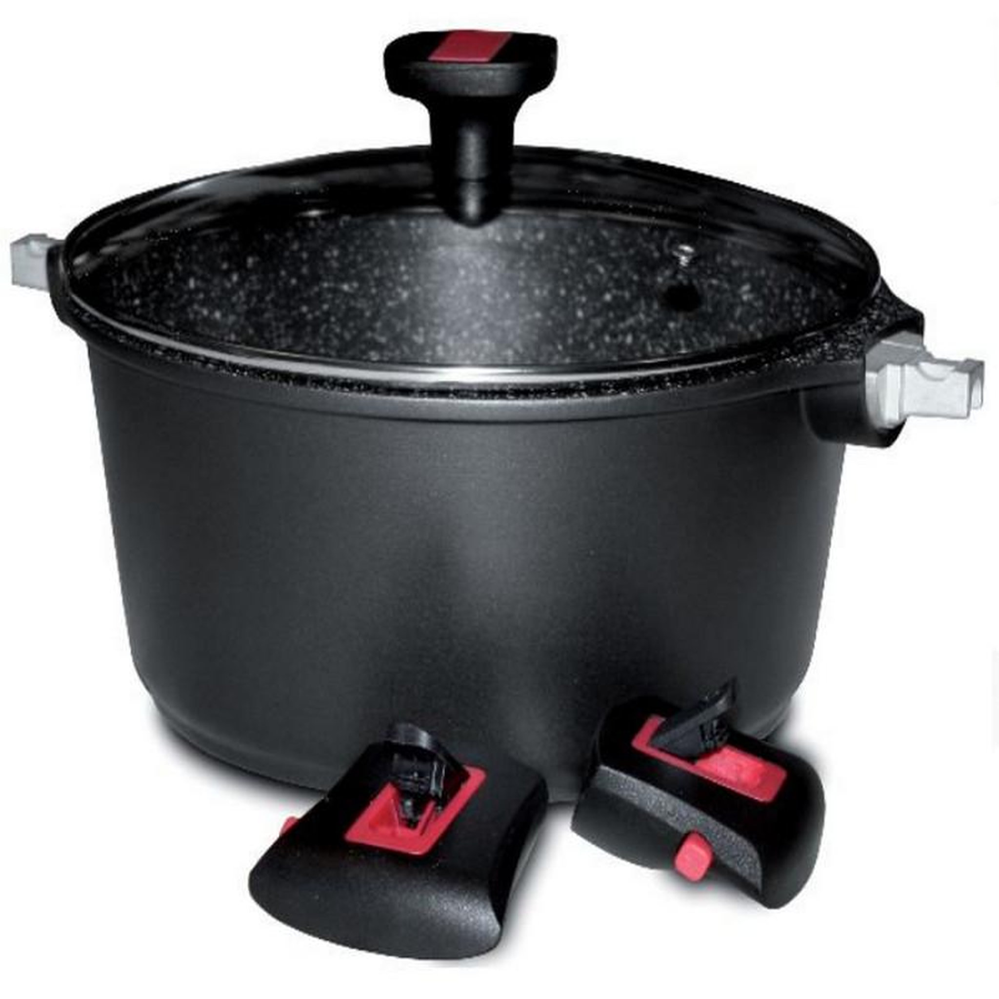 Voir la diapositive 2 : BAUMALU Faitout aluminium anti-adhésif 24cm + couvercle - 383606