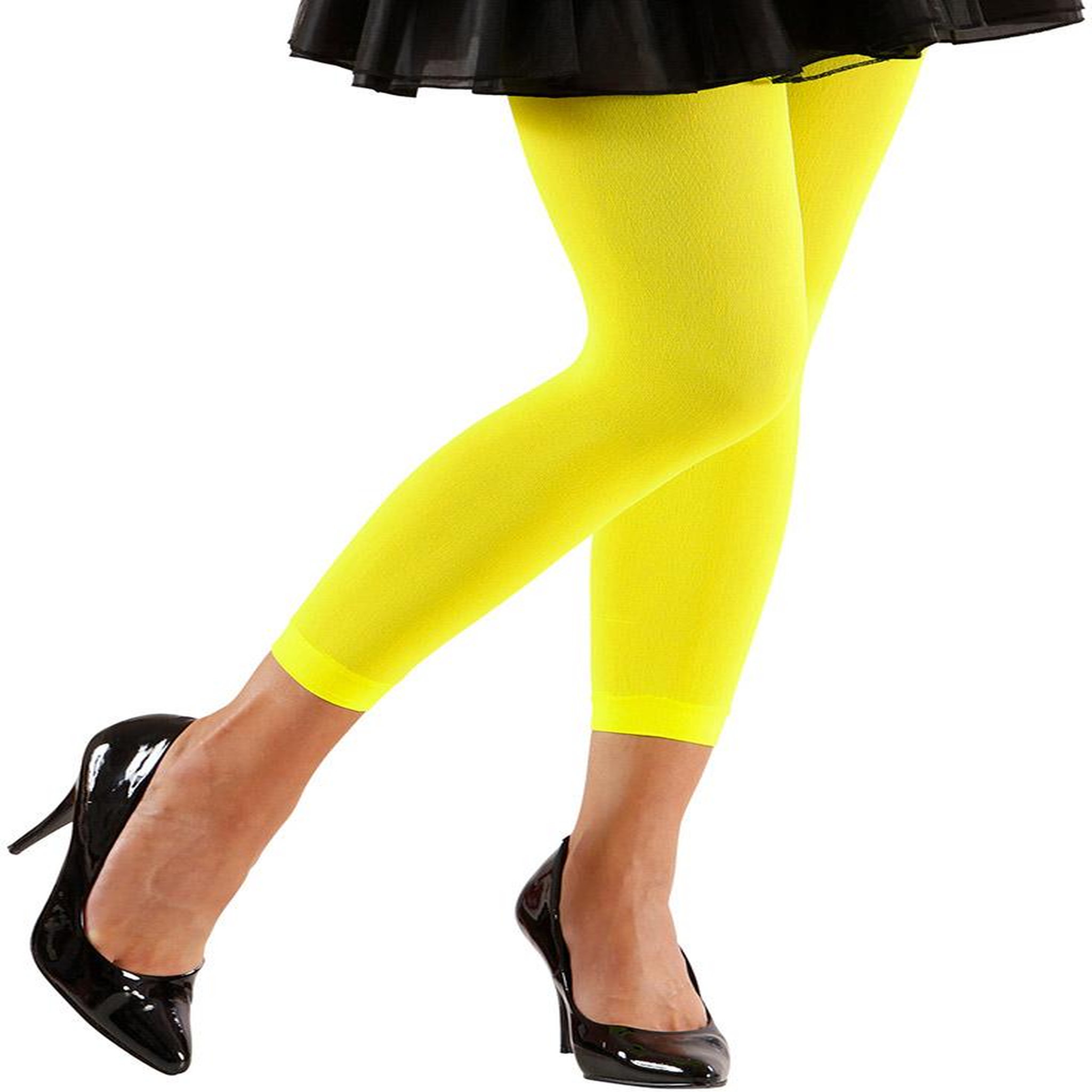 WIDMANN Leggings Néon Jaune - Adulte - M