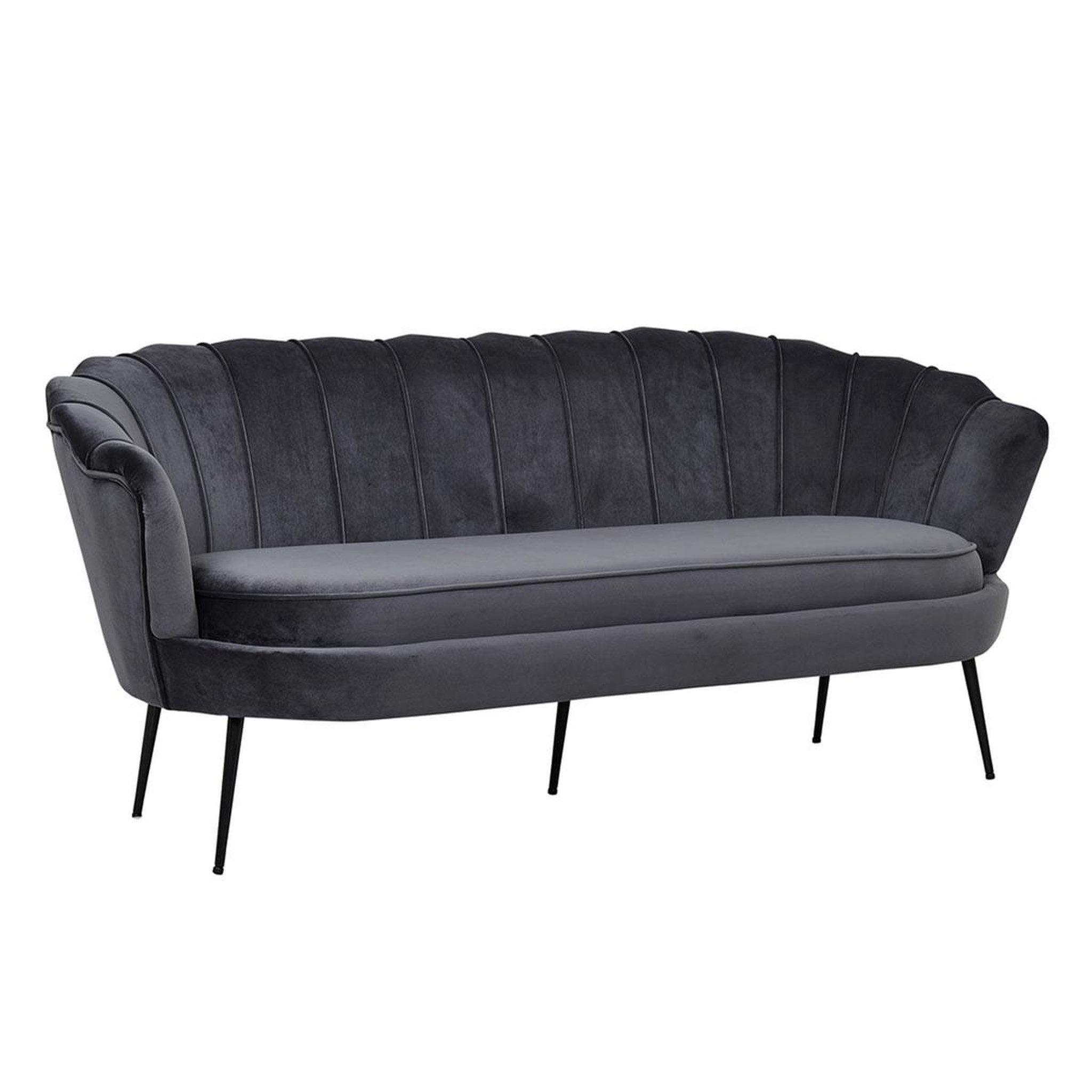 Paris Prix Canapé 3 places en velours  calais  180cm gris