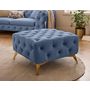 Voir la diapositive 1 : LISA DESIGN Camden - pouf chesterfield en velours - pieds en métal doré