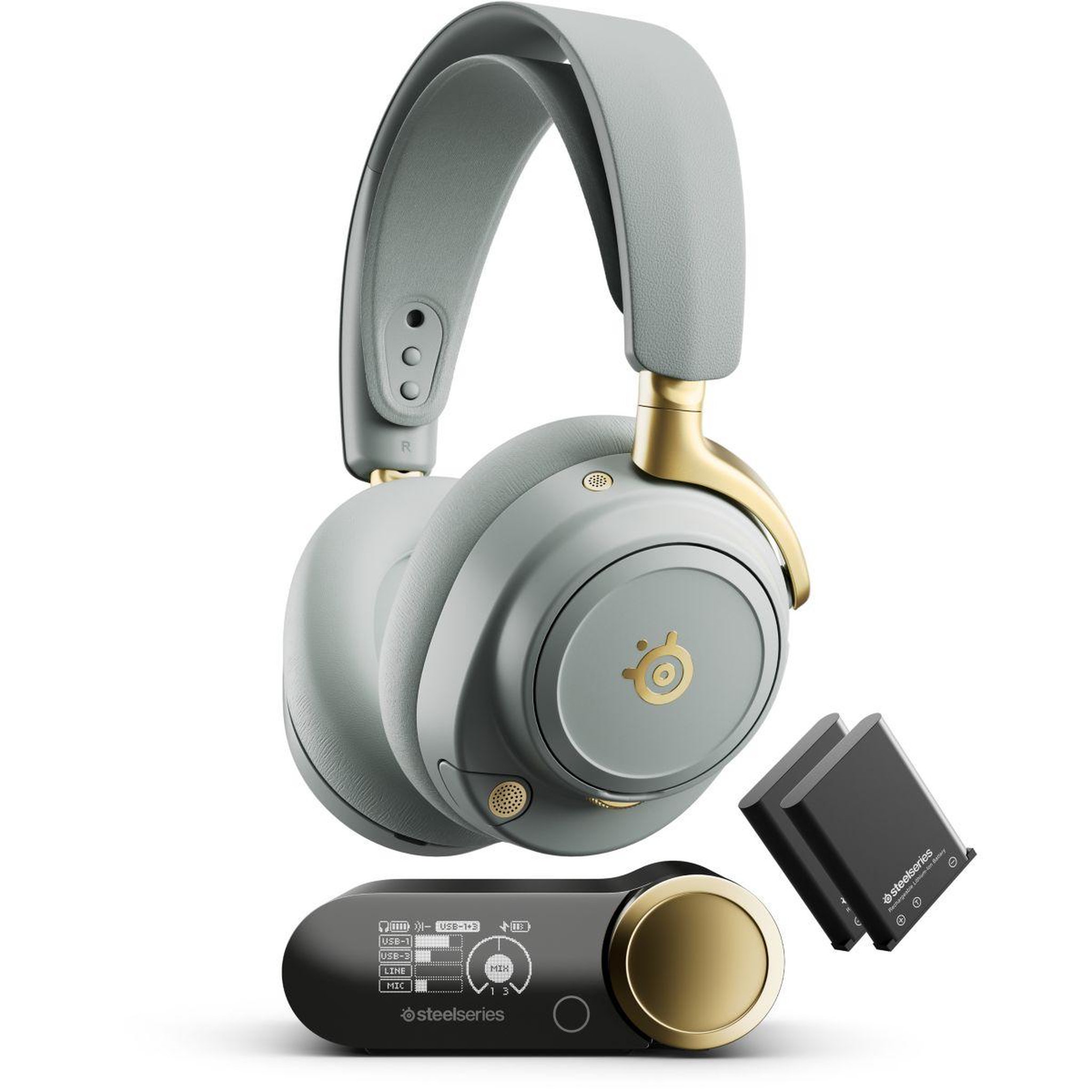 STEEL SERIES Casque gamer Arctis Nova Elite Gold Sage