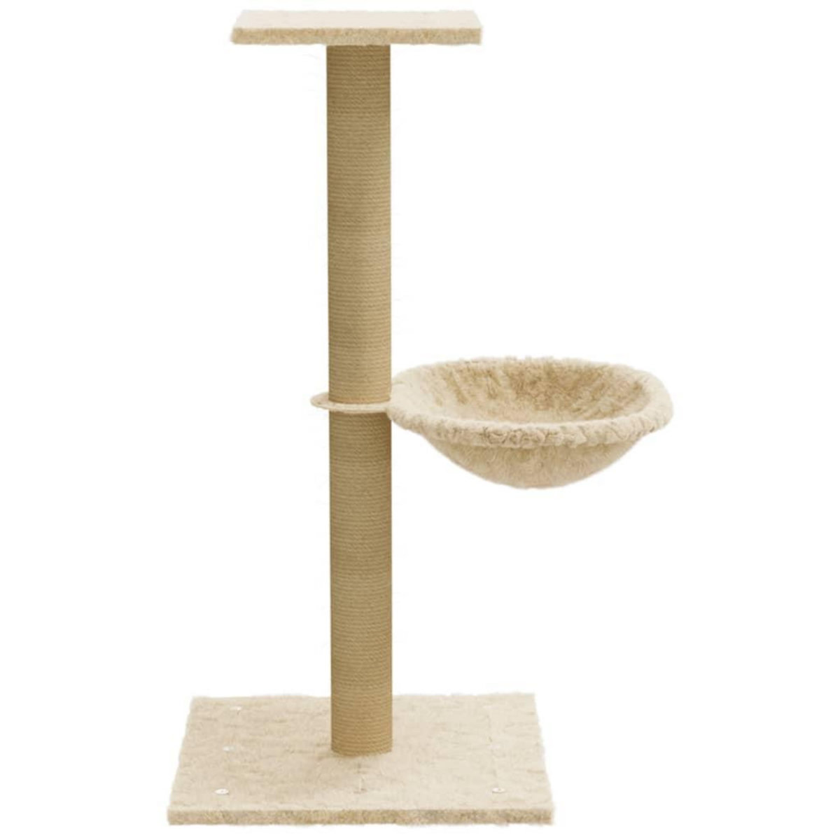 VIDAXL Arbre a chat avec griffoir en sisal Creme 74 cm