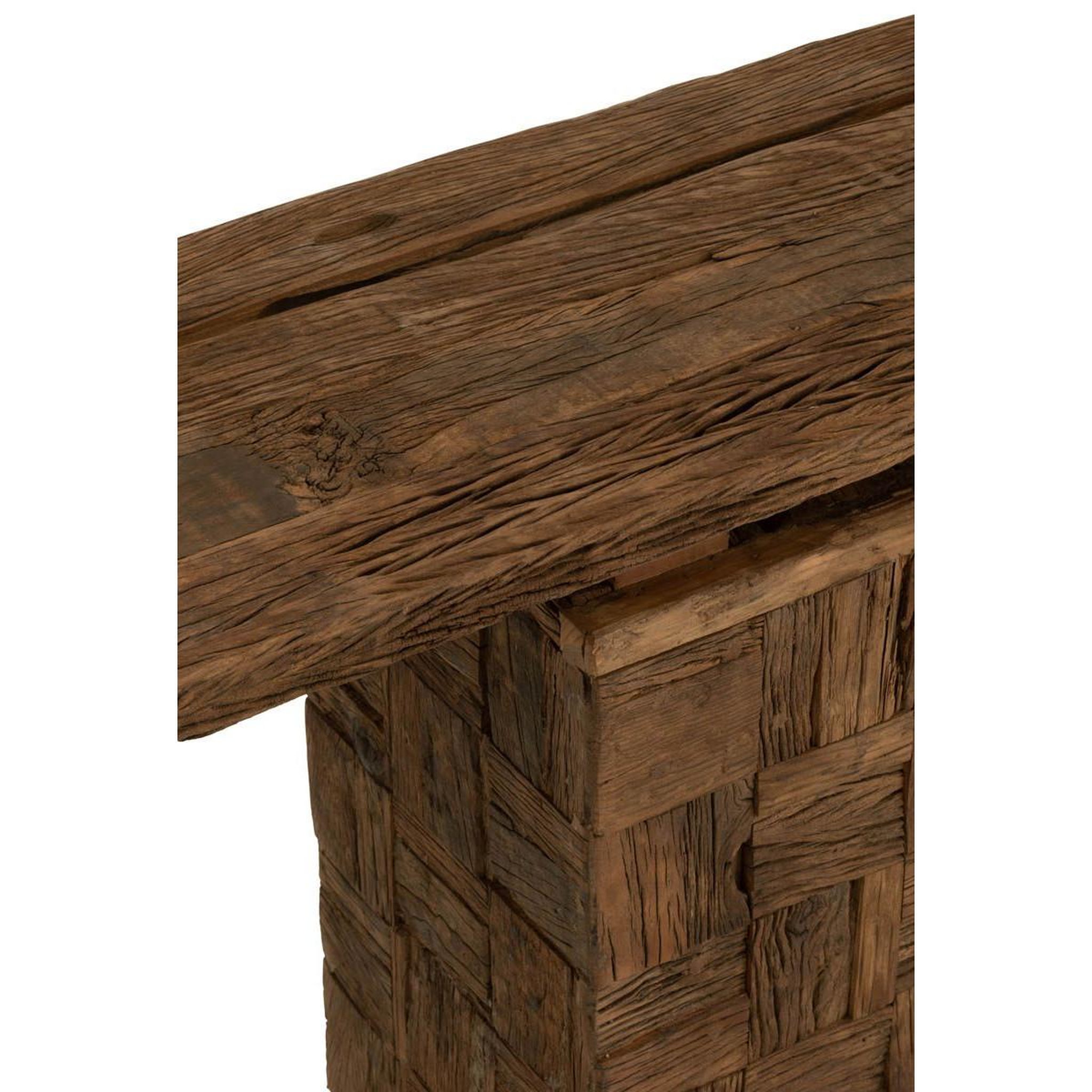 Voir la diapositive 5 : J-LINE Console en bois  woody  150cm marron