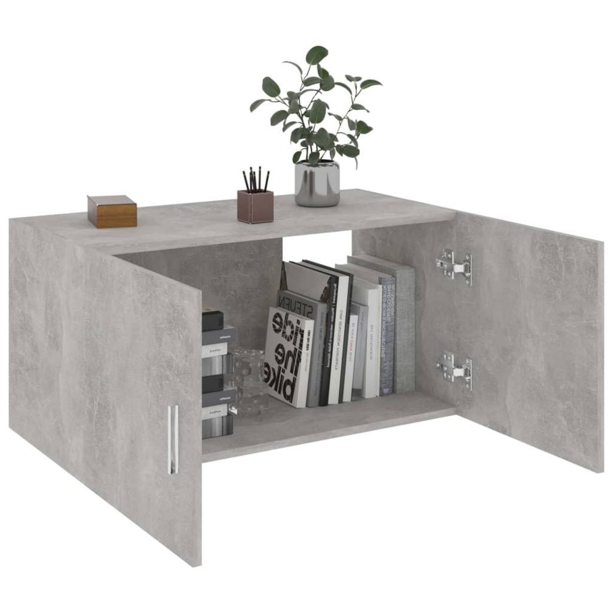 VIDAXL Armoire murale Gris beton 80x39x40 cm Bois d'ingenierie