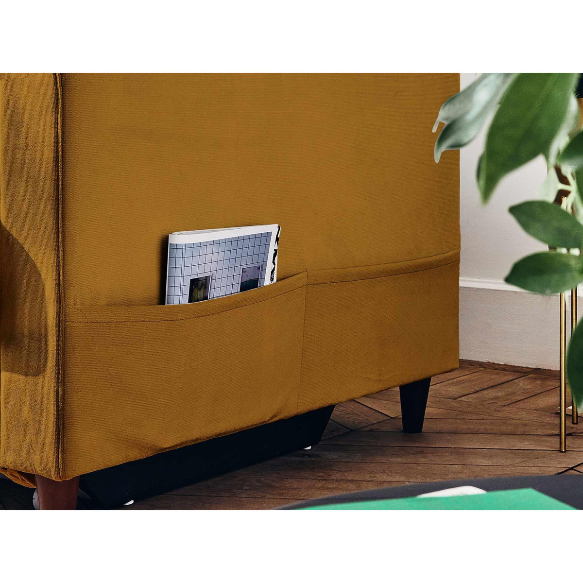 LISA DESIGN Anna - canapé panoramique en u - 7 places - convertible avec coffre - en velours