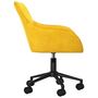 Voir la diapositive 4 : VIDAXL Chaise pivotante de bureau Jaune Velours
