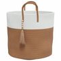 Voir la diapositive 5 : VIDAXL Panier de rangement marron et blanc Ø40x35 cm coton