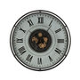 Voir la diapositive 1 : Paris Prix Horloge Murale Ronde  Romano  109cm Noir