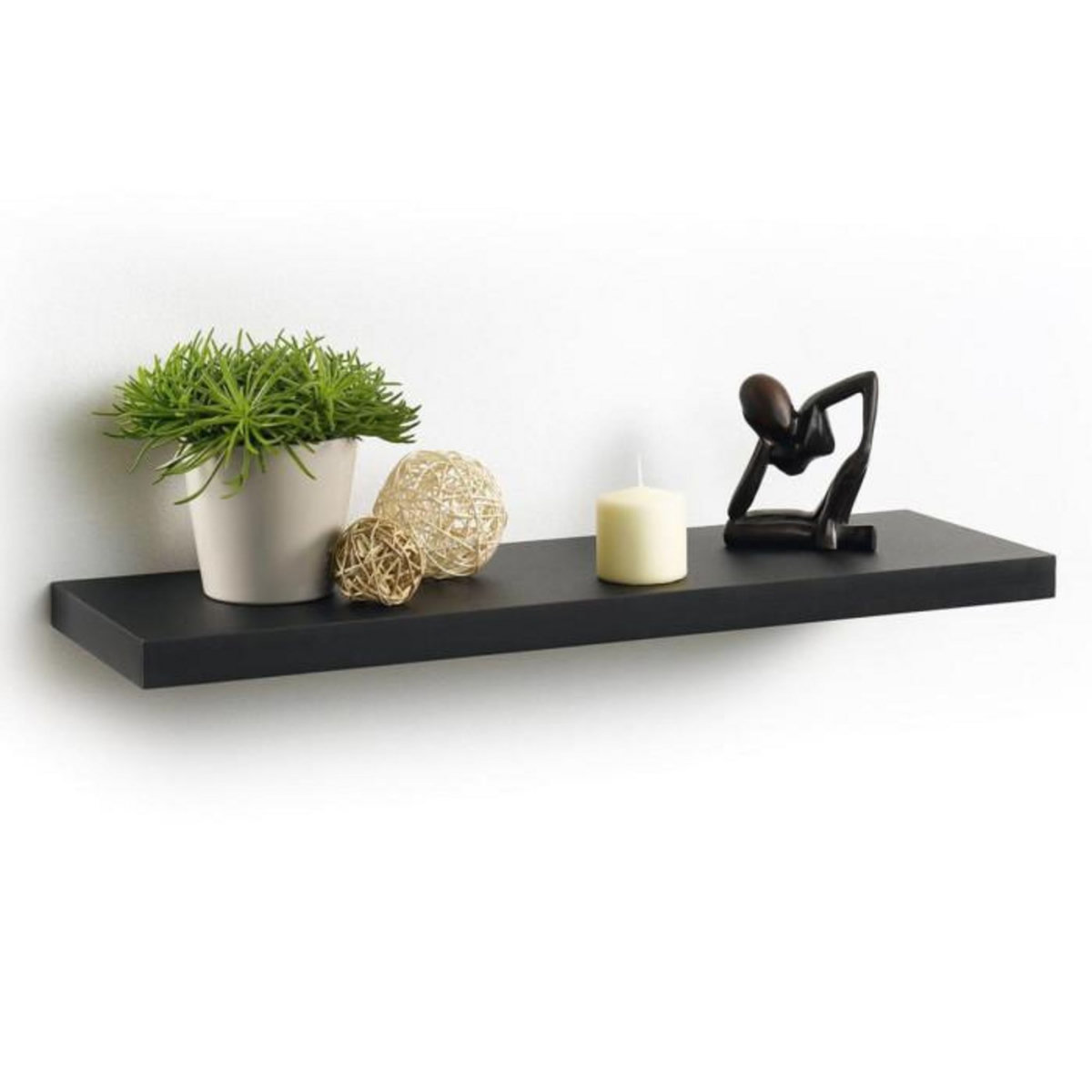 Paris Prix Étagère Murale Design  Flottante  75cm Noir