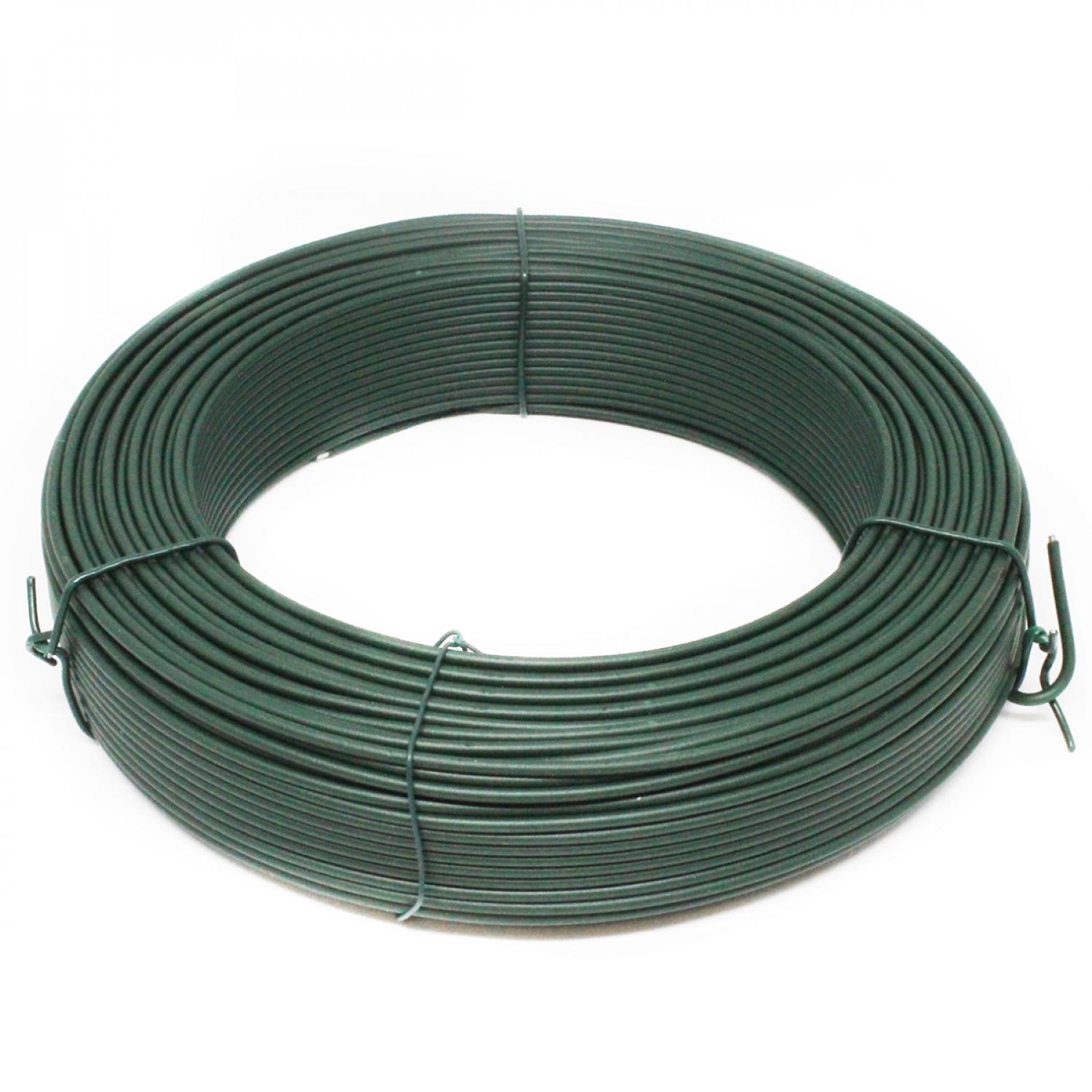 LINXOR Fil de tension en acier galvanisé plastifié pour grillage ou autre - 100 m x 2.2mm Ø - Vert