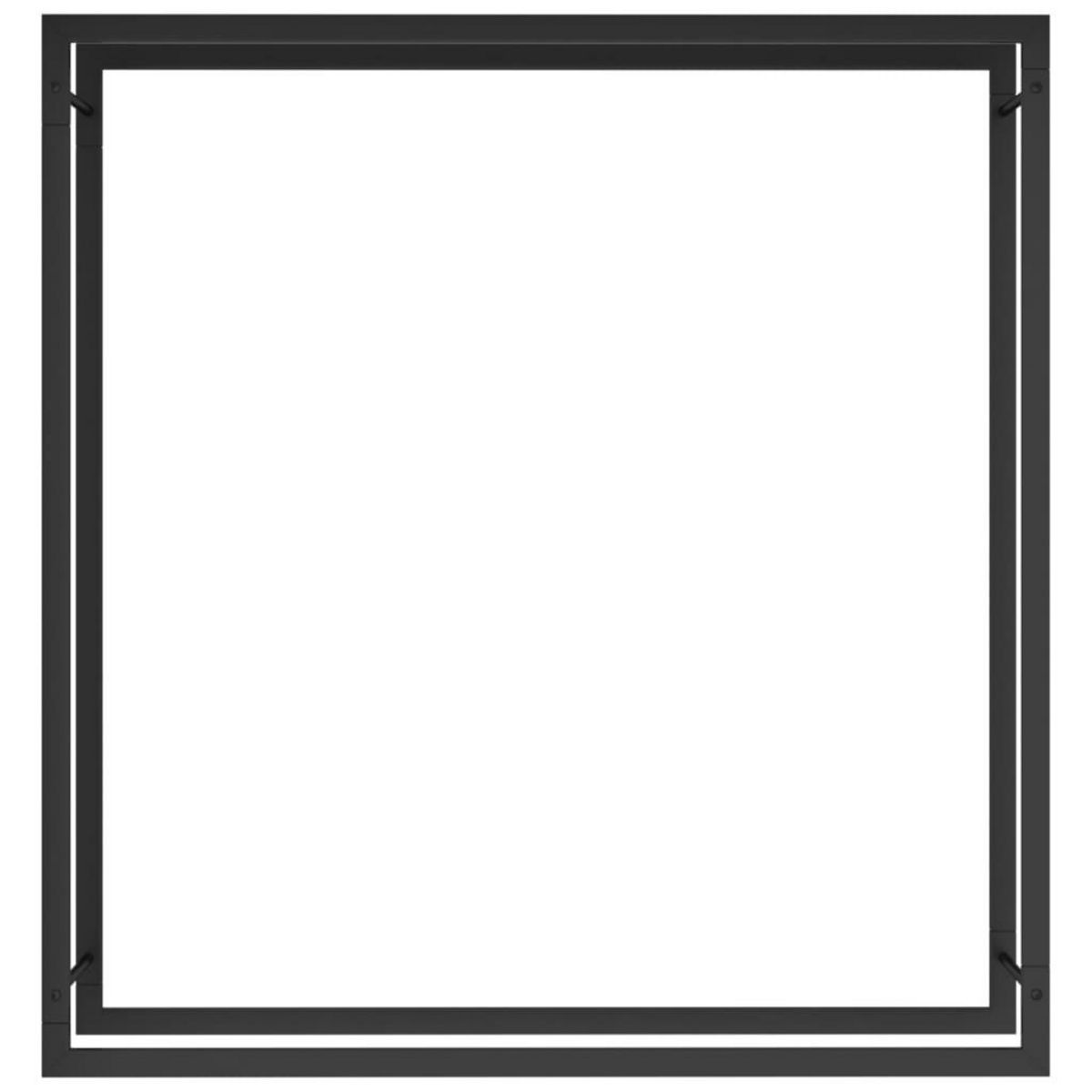 VIDAXL Portant de bois de chauffage Noir mat 110x28x116 cm Acier