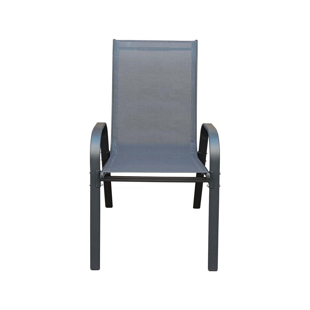 Habitat et Jardin Fauteuil jardin textilène  Cordoba  - Phoenix - Lot de 2 - Anthracite