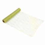 Paris Prix Chemin de Table Jetable  Effet Maille  30cmx5m Tilleul