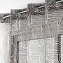 Voir la diapositive 3 : Paris Prix Rideau Voilage à Œillets Imprimé  Pandore  140x240cm Noir