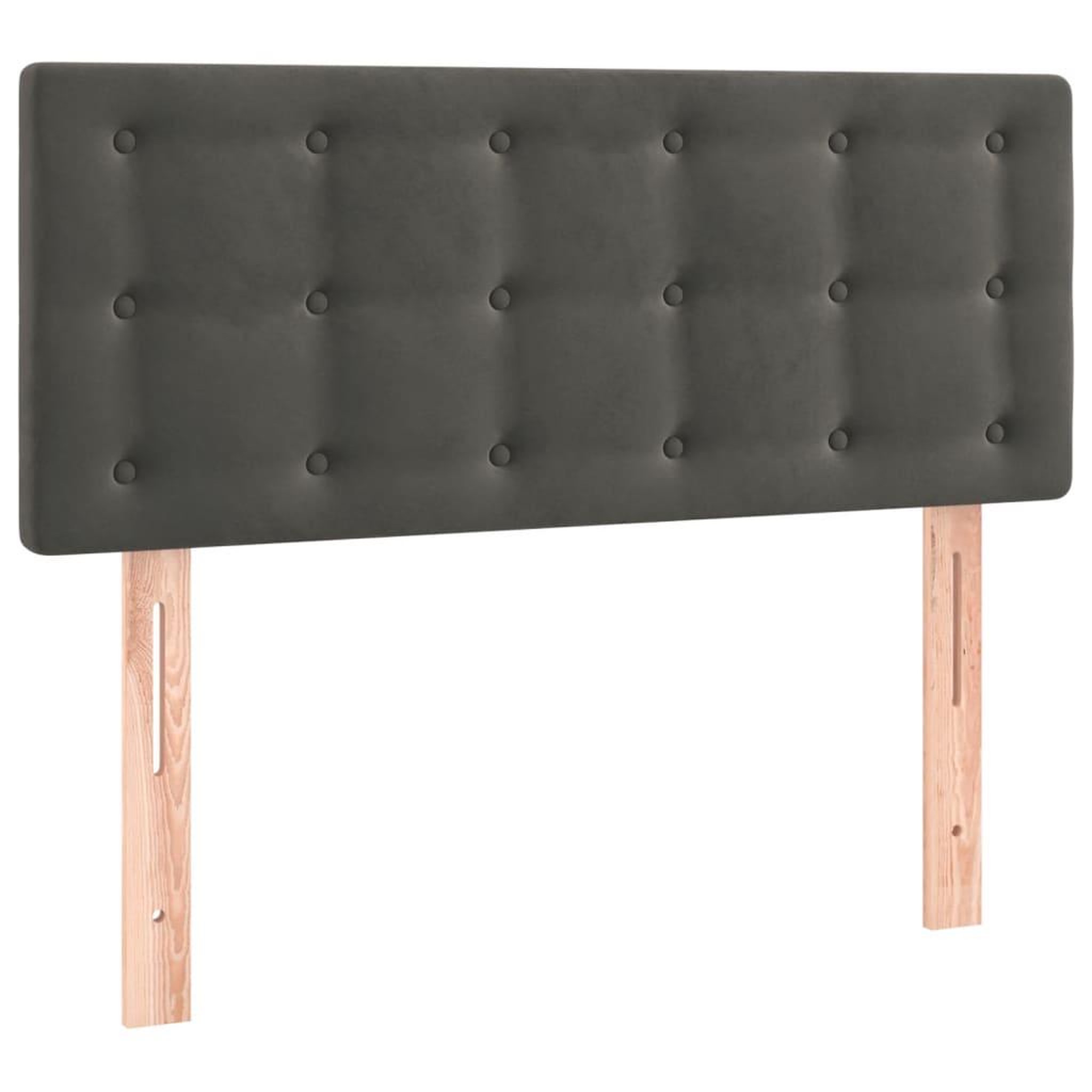 Voir la diapositive 4 : VIDAXL Tete de lit a LED Gris fonce 90x5x78/88 cm Velours