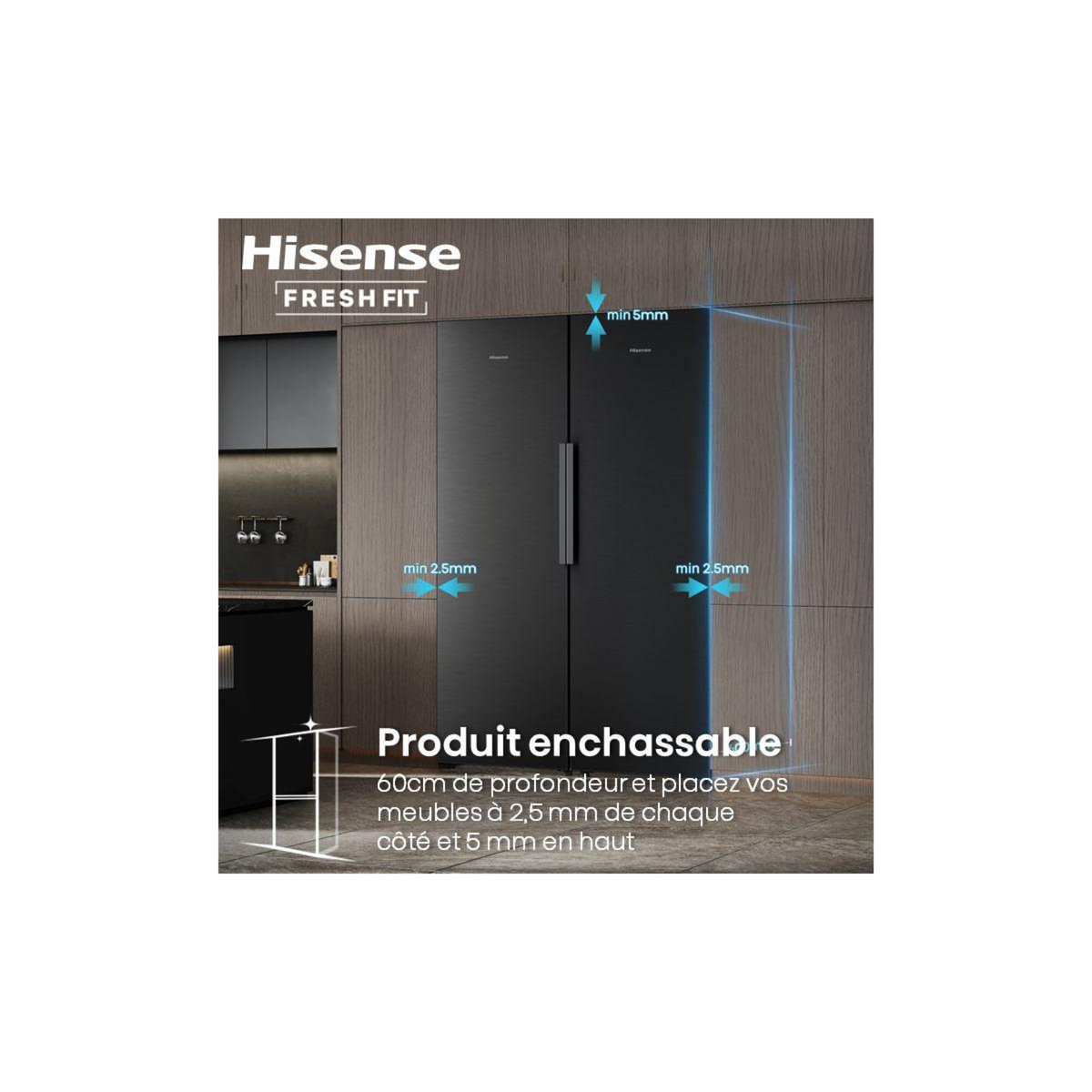 Hisense Réfrigérateur combiné RB5K330GSFC freshfit